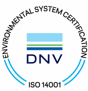 ISO 14001 certification — seal published by Atlas